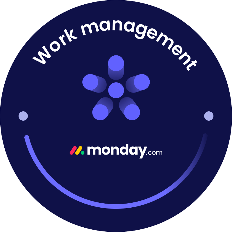 monday work management badge