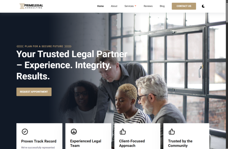 Primelegal lawfirm website